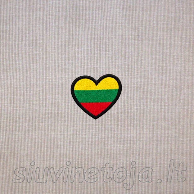 Trispalvė širdis 50x42mm