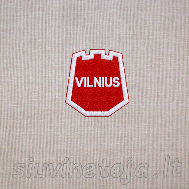 Vilnius, Gedimino 50x55mm raudona